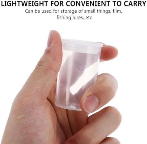Toddmomy Film Baits Storage Case Clear Container Bait Case Nail Art Cylinder Jar Utility Tackle Bead Container - Image 4