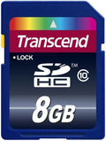 Transcend 8 GB Class 10 SDHC Flash Memory Card Up to 30MB/s (TS8GSDHC10E) by Transcend