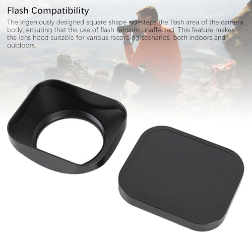 GOWENIC Camera Lens Hood Aluminium Alloy, Square Lens Hood Shade (58mm) - Image 6