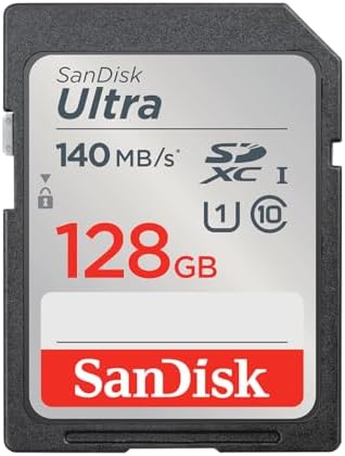 SANDISK 128GB Ultra SDXC UHS-I Memory Card - Up to 140MB/s, C10, U1, Full HD, SD Card - SDSDUNB-128G-GN6IN by Unknown