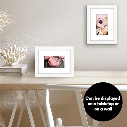 Americanflat 6x8 Picture Frame - Matted to 3x5 - Engineered Wood - White - Image 5
