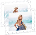 6x8 Magnetic Photo Frame 2pack,12+12mm Thick,Scalloped Edges by Unknown