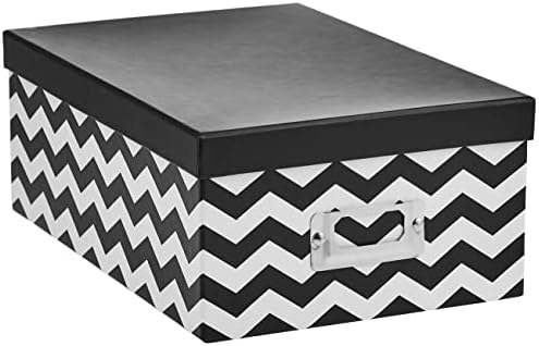 Pioneer Photo Albums B-1BW/CHEV Chevron Design Photo Storage Box by PioneerPhotoAlbums