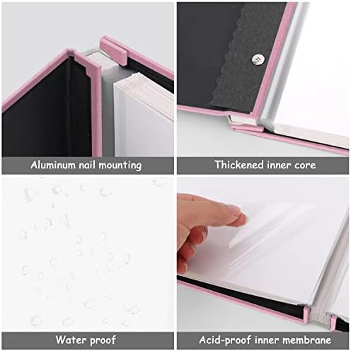 Zesthouse Photo Album Self Adhesive Pages, 60 Pages Magnetic Scrapbook Albums with Sticky Page, Photos Album Holds 8x10 & 5X7 & 4x6 & 6x8 & 3x5, Large Picture Book Ideal Gift for Family Wedding Baby - Image 6