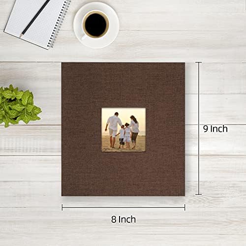 potricher Photo Album 4x6 Pictures, 200 Pockets, Linen Cover, Brown - Image 2