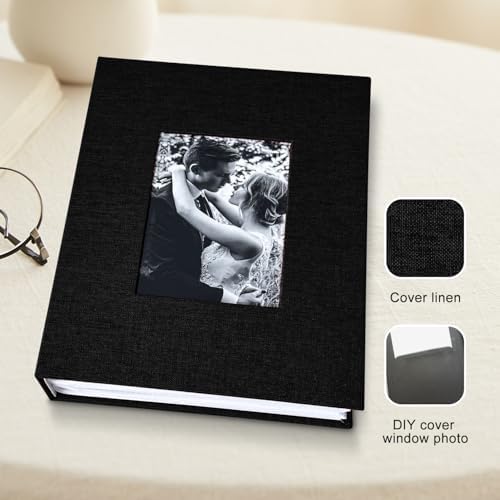200-Pocket Photo Album 4x6 - Slip-In Picture Album with Linen Cover & Display Window, Vertical Photo Book for Wedding, Family, Baby, Anniversary & Vacation Memories (Holds 200 Photos) - Image 3