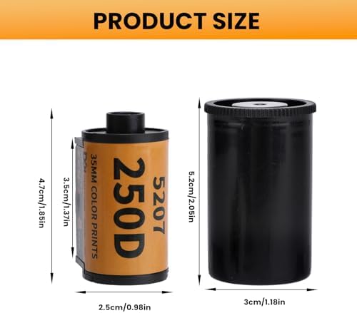 35mm Film Roll, 35mm Color Print Film Wide Exposure Range, ECN 2 Process Colour Print Camera Film for 135 Camera, 8 Sheet, 200-250 - Image 2
