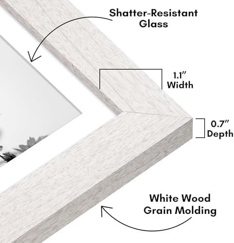 Americanflat 5x7 Picture Frame - Matted to 4x6 - Engineered Wood - White - Image 3