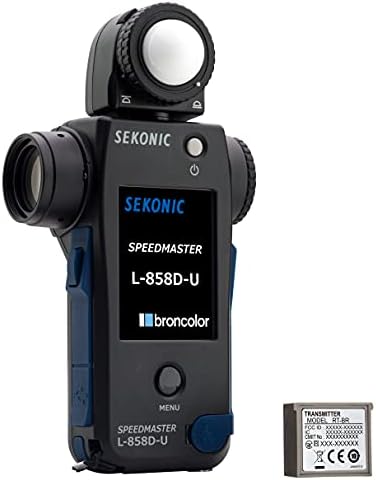 Sekonic L-858D-U Speedmaster Light Meter with RT-BR Transmitter Module, Incident & 1∞ Spot Meter with Flash Duration Analysis & Broncolor Wireless Control Bundle by Sekonic