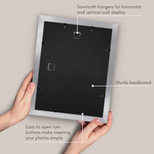 Americanflat 11x14 Picture Frame - Matted to 8x11 - Silver - Image 5