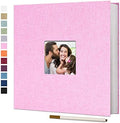 Vienrose Large Photo Album Self Adhesive for 4x6 8x10 10x12 Pictures Linen Scrapbook Album DIY 40 Blank Pages with A Metallic Pen by Vienrose