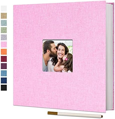 Vienrose Large Photo Album Self Adhesive for 4x6 8x10 Pictures Magnetic Scrapbook Album DIY 11" X 10.6" 60 Blank Pages with A Metallic Pen by Vienrose