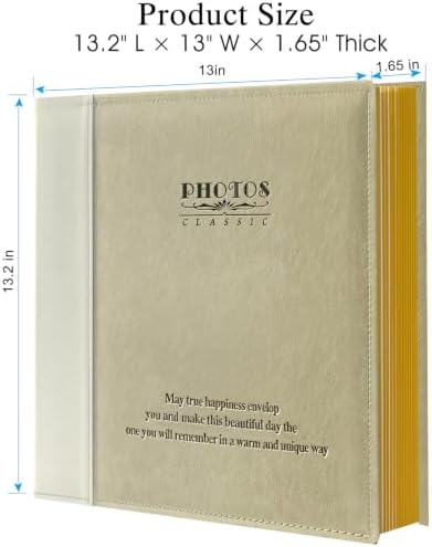 Zoview Oatmeal Large Self-Adhesive Photo Album, PU Leather Cover - Image 6