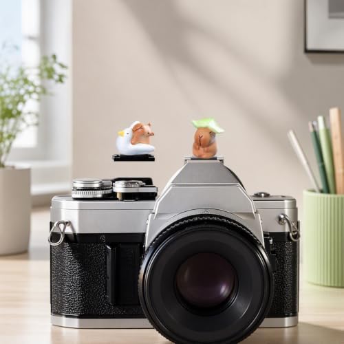 Camera Hot Shoe Cover, Cartoon Hot Shoe Cap, Hot Shoe Protector Compatible with Sony Fujifilm Fuji Canon Nikon Pentax Leical Panasonic (2pcs Fly Capybara) - Image 3