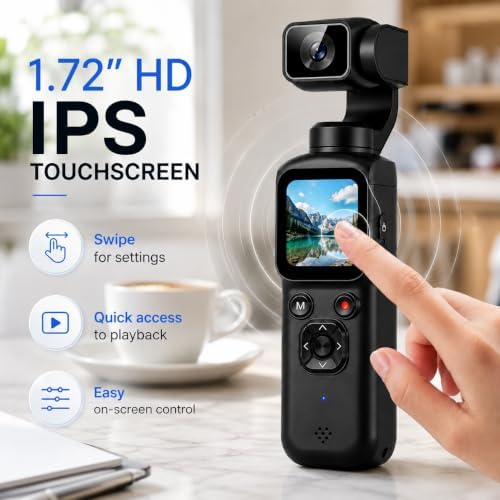 4K Pocket Gimbal Camera with Autofocus and Face Tracking - Image 4