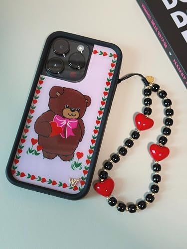 Drawwind Phone Charm Strap Cute Wrist Straps Cell Phone Charm String Y2K Aesthetic Lanyard Wristlet Chain for Case Camera AirPods Bags Keychains (Red Hearts) - Image 6