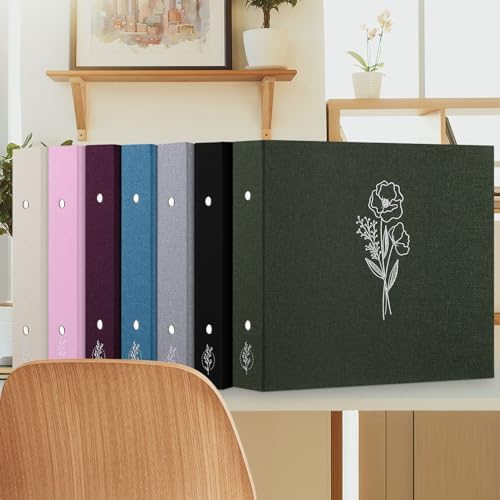 Lanpn Scrapbook Photo Album 12x12 2 Packs, Linen Cover Archival Acid Free Top Load 3 Ring Binder Folder Photo Book 12 x 12 with 30 Plastic Sleeves 60 Pages Pink - Image 7