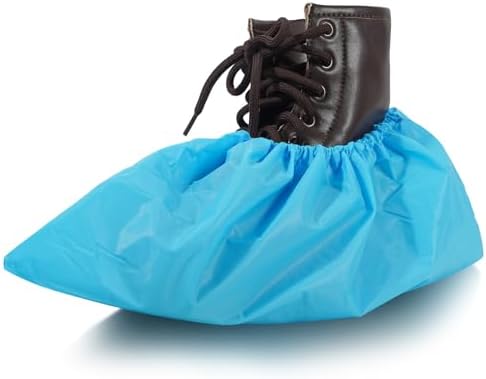 Yeios 100 Pack Waterproof Disposable Shoe Covers CPE Non Slip for Rain Mud - Image 3