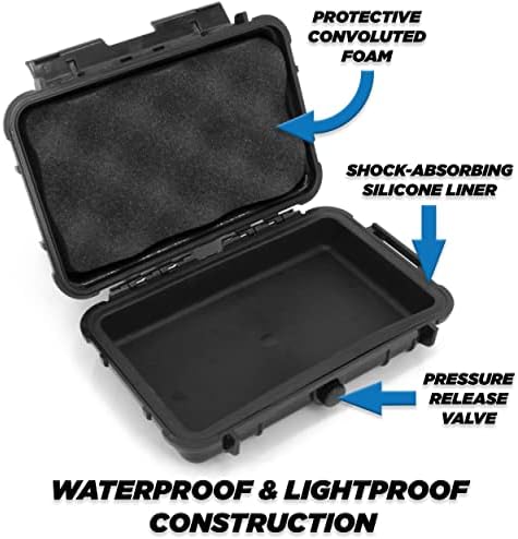 CASEMATIX Hard Shell 35mm Film Case - 7" Waterproof & Lightproof Holder for up to 12 x 35mm or 8 x 120 Film Rolls, Travel Container - Image 4