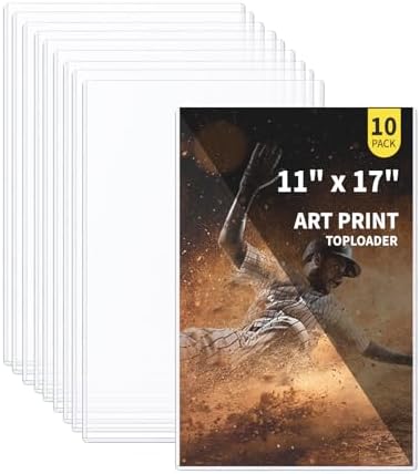 10-Pack 11 x 17 Inch Art-Print-Toploaders - Premium Art Print Topload Holders, Crystal Clear Art Print Top loaders, Hard Plastic Sheet Protectors for Photographs, Lithographs, Artworks, Collectibles by Unknown
