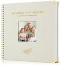 Beautiful Linen Scrapbook Photo Album 10"x10" - 40-Page Blank Guest Book by ZICOTO