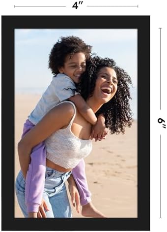 Americanflat 4x6 Picture Frame - Slim Molding - Black - Image 2