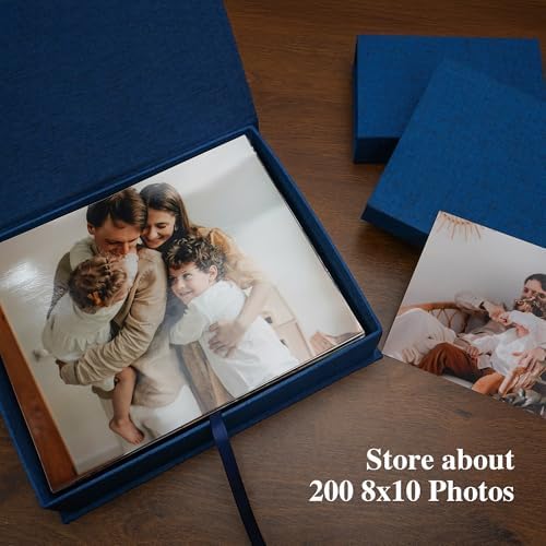 Photo Storage Box 8x10, Memory Box - Blue - Image 2