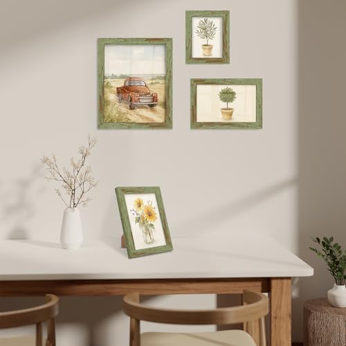puthiac 8x10 Rustic Farmhouse Picture Frame, Weathered Green, 1 Pack - Image 6