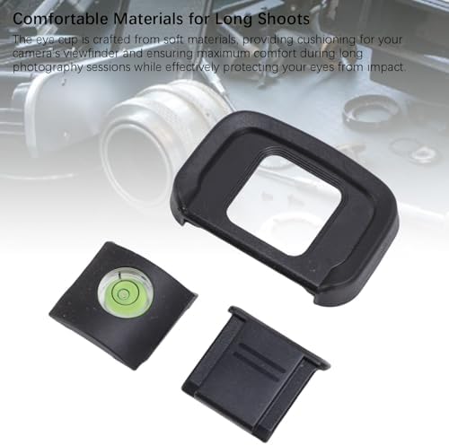 3 in 1 Eyecup Hot Shoe Cover Bubble Level Set, Soft ABS Silicone Replacement for Z50, with Wide Comfortable Eye Cup and Anti Dust Protection - Image 4