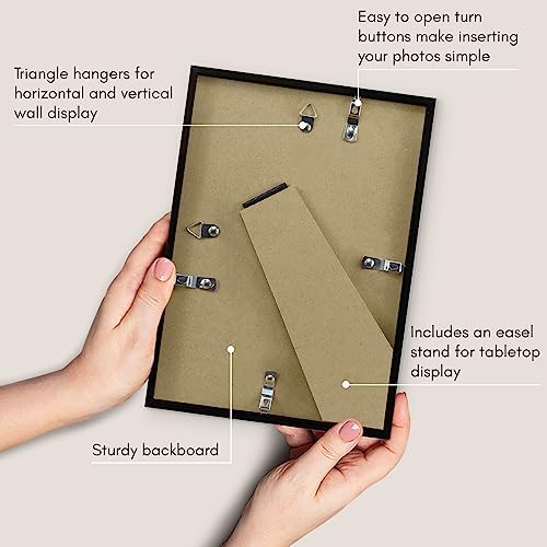 Americanflat 7x10 Picture Frame - Slim Molding - Black - Image 5