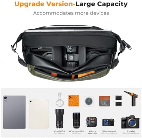 K&F CONCEPT Large Camera Sling Bag, Everyday Shoulder Bag - Image 2