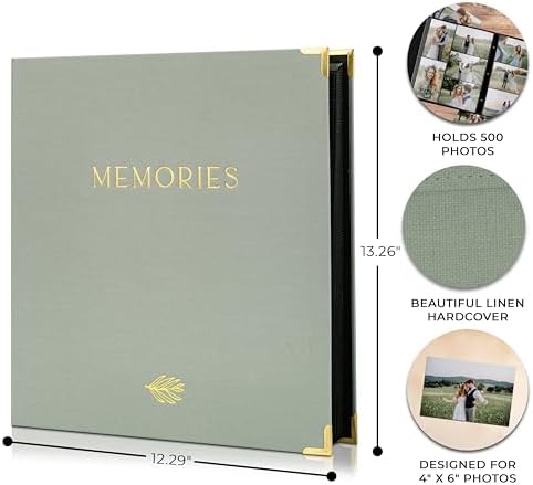 Beautiful Linen Photo Album For 4x6 Photos - Holds Up To 500 Pictures - Image 7
