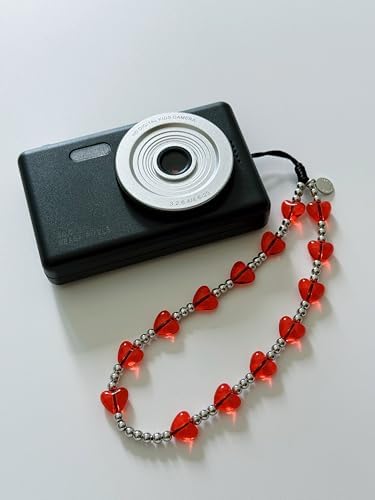 Drawwind Phone Charm Beaded Wristlet Strap Universal Cell Phone Lanyard Cute Bracelet Wrist Strap Beaded Chain String Handmade Accessories for Case Camera Bags (Lucky Love) - Image 5