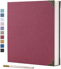 Vienrose 3-Ring Self-Adhesive Photo Album 9x10.6 In, 40 Pages, Red by Vienrose