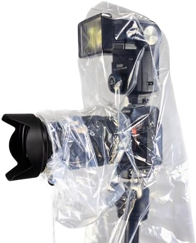 OP/TECH USA Rainsleeve Camera Cover - Clear Rain & Dust Sleeve for Shooting Photos & Video, with Viewfinder Access - Camera Rain Cover, Flash, 2 Pack by OPTECHusa
