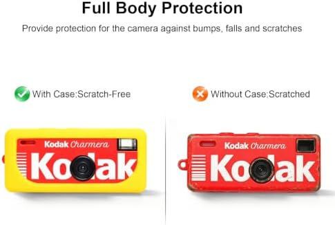 BOVKE Soft Silicone Case for KODAK CHARMERA Keychain Digital Camera, Yellow - Image 3