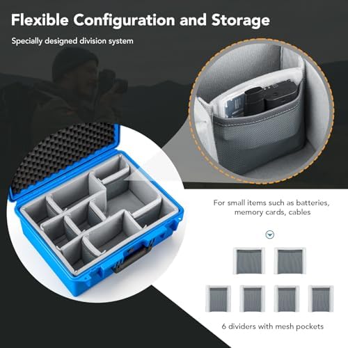 Lykus PVC1 Hard Case with Dividers for Cameras,Lenses,DJI Mavic/Air/Mini - Image 4