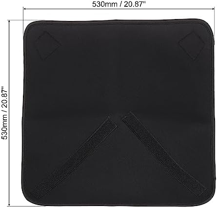PATIKIL Camera Protective Wrap, 21"x21" Lens Wrap Cloth with Thick Protective Neoprene, Lens Pouch Bag with Hook and Loop for Lens, SLR, Black Purple - Image 2