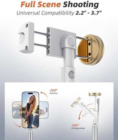 Tripod for iPhone, Selfie Stick with Remote, Stable & Durable Phone Tripod - Image 5
