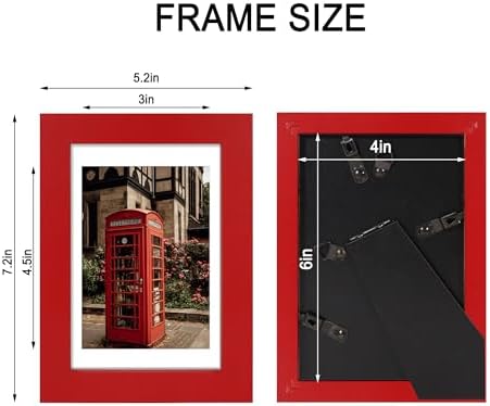 4x6 Picture Frame Set of 4 with Real Glass, Wall & Tabletop Display - Image 7