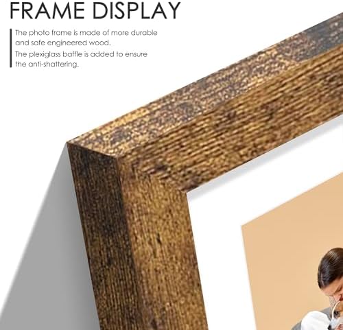 DUENPY 14x32 Collage Frame For 15 4x6 Photos Brown - Image 5