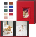 Popotop 4x6 Photo Album Holds 100 Pictures, Vegan Leather Hardcover by Popotop