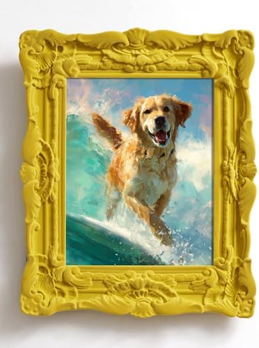 8x10 Decorative Picture Frame with Real Glass,Yellow by FOLKOR
