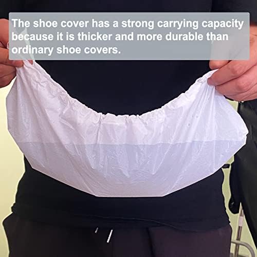 Shoe Covers Disposable,200Pack（100 Pairs）Boot Covers Waterproof Non Slip -Resistant One Size Fits Most for Rain Cleaning Indoor Floor Protection,White - Image 3