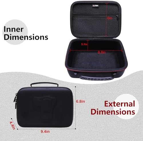 Camera Case Compatible with Canon EOS Rebel T7/R50/R6 Mark II/R100/R50 V/T6/R8/R10/R5 Mark II/RP/R7/5D Mark IV/SL3/R5/T100 DSLR SLR Camera, Len and Tripod with 4 Dividers and Shoulder Strap, Black - Image 3