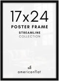 Americanflat 17x24 Poster Frame - Slim Molding - Black by Americanflat