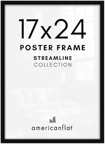 Americanflat 17x24 Poster Frame - Slim Molding - Black by Americanflat