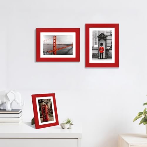 5x7 Picture Frame Set of 4 with Real Glass, Wall & Tabletop Display - Image 2
