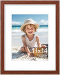 Vittanly 11x14 Picture Frame Made of Solid Wood for Wall or Tabletop, Brown by Vittanly