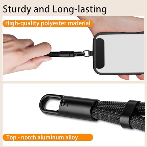 Camera Wrist Strap, Phone Wrist Strap for iPhone Case Camera, Anti Theft Strap Lanyard with 360° Rotating Hook, Wristlet Hand Strap for Phone Chain Charm - Image 4